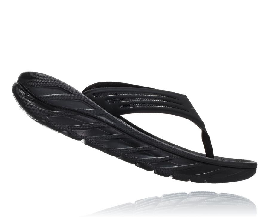 Hoka One One Sandalet Erkek Siyah - Ora Recovery Flip - OD3946107